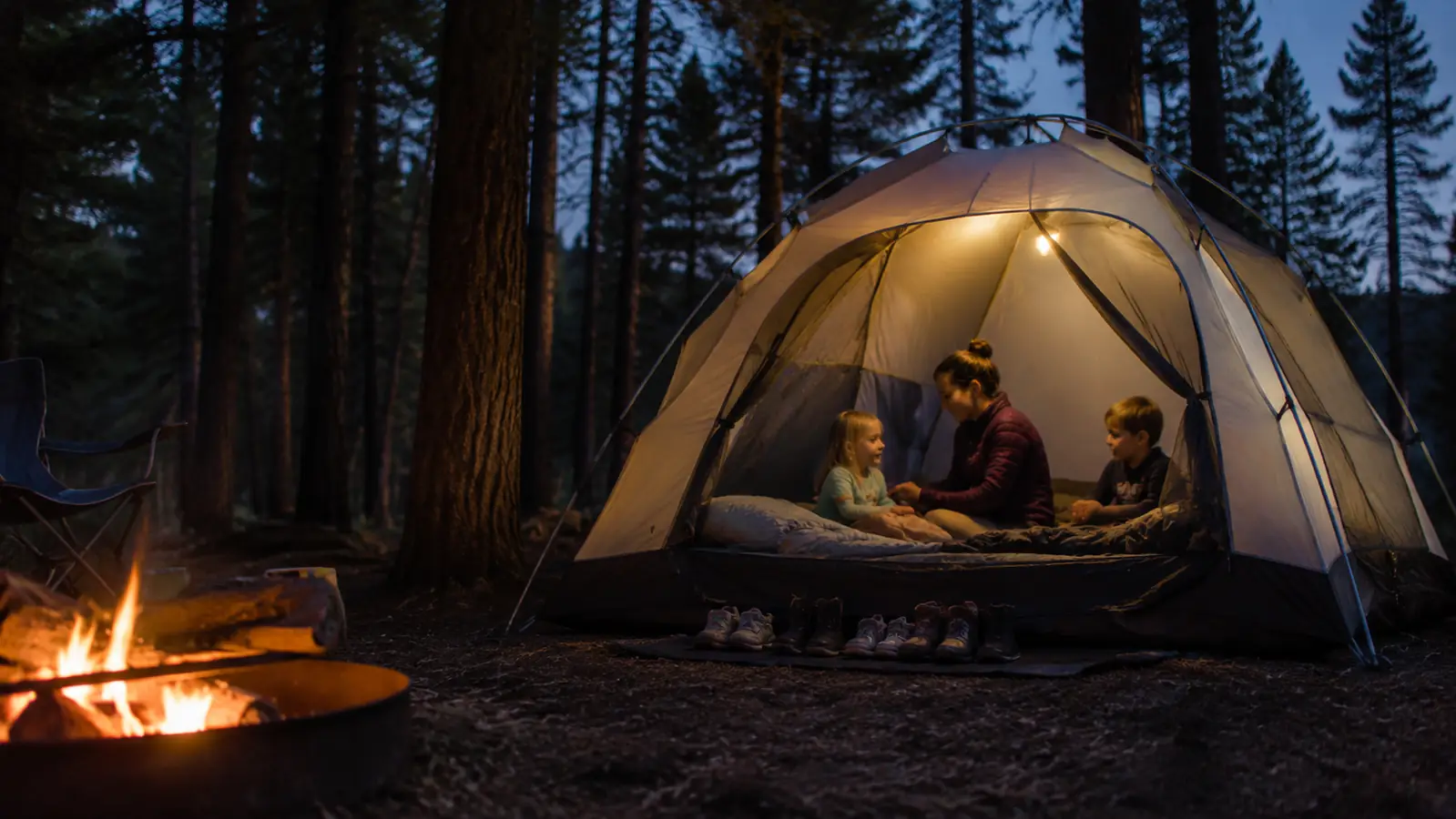 We Took Three Kids on Their First Camping Trip with One Tent